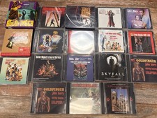 17 James Bond Movie Soundtrack CDs One Audio Book Dr No Thunder all picture