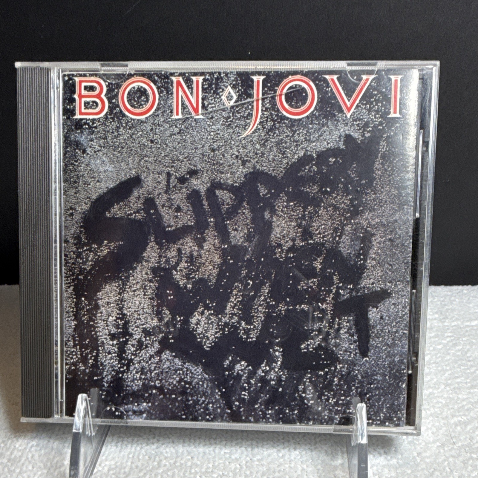 Bon Jovi Slippery When Wet CD 1986 West Germany Atomic Pressing Rare OOP VG