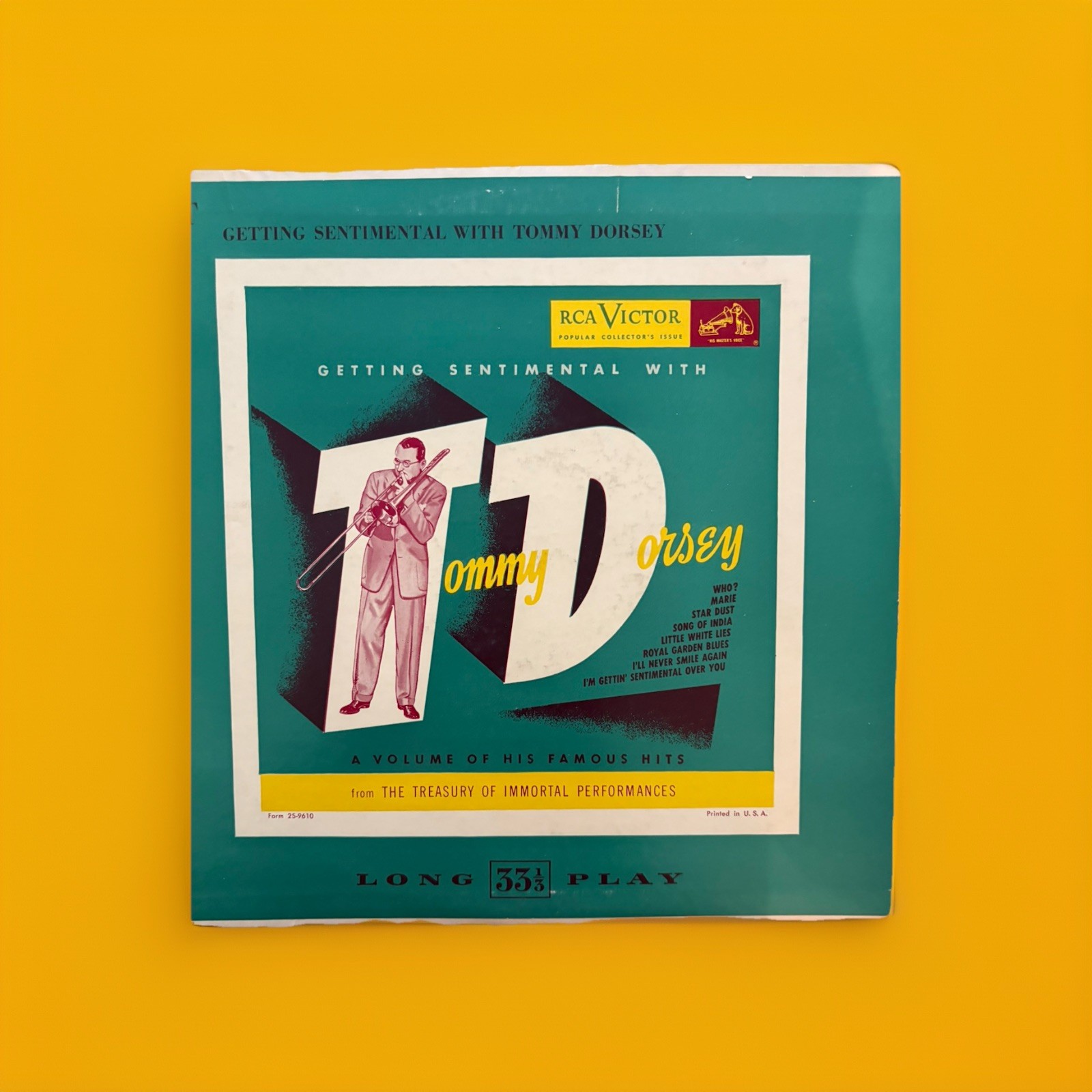 Collectible vintage Tommy Dorsey record.