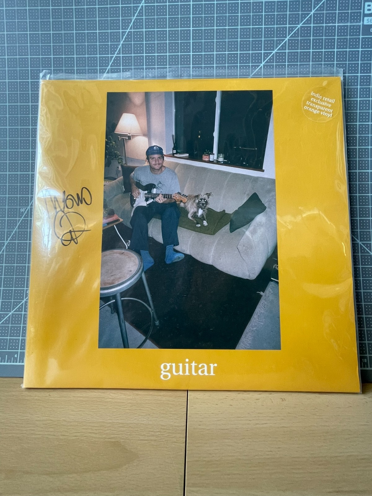 SIGNED COVER Mac DeMarco Guitar Transparent Orange Vinyl