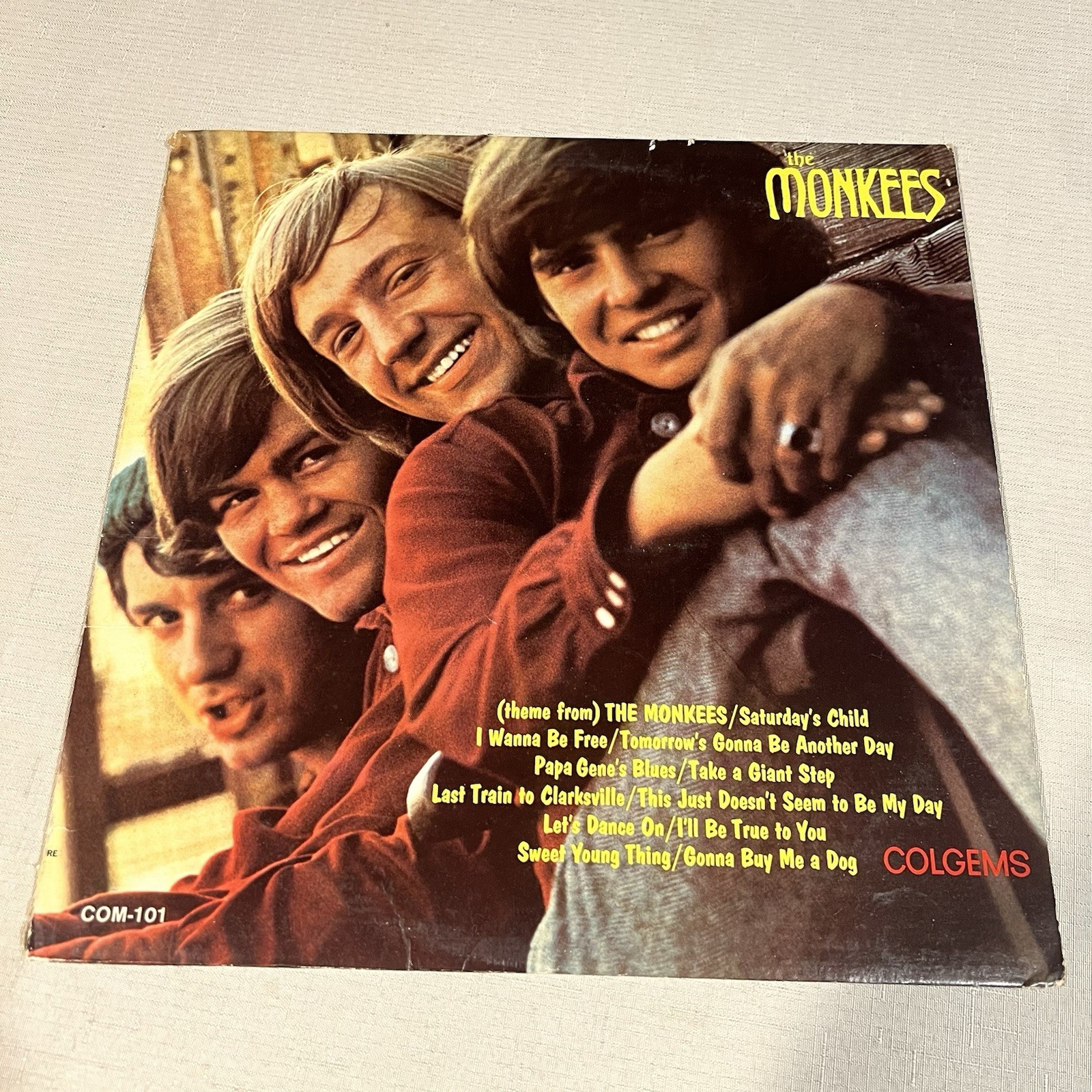 The Monkees LP Colgems COM-101 1966 VG Vinyl VG Cover Original Debut