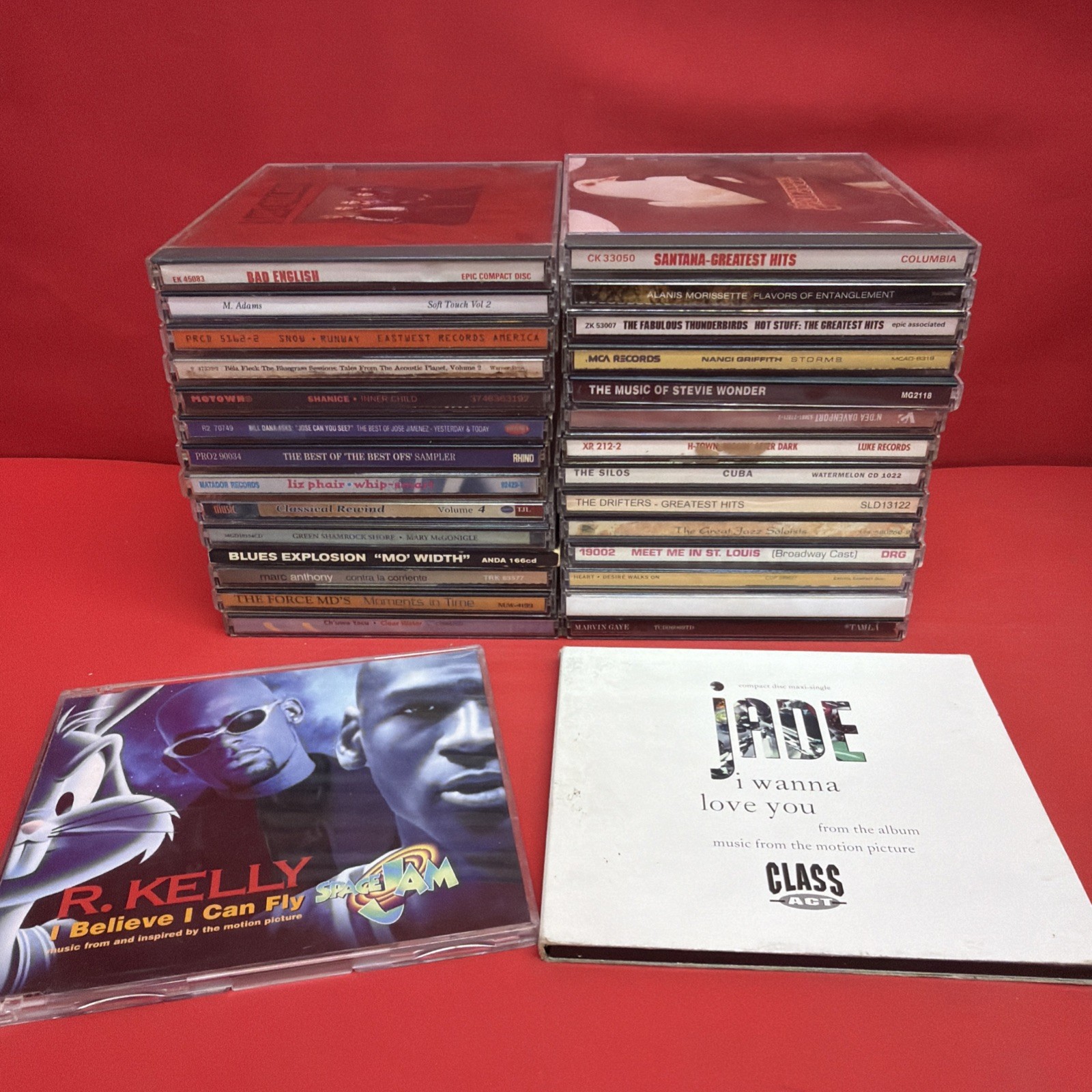 Mixed Lot 30 CDs Santana Alanis Morissette Stevie Wonder Marvin Gaye R Kelly #68