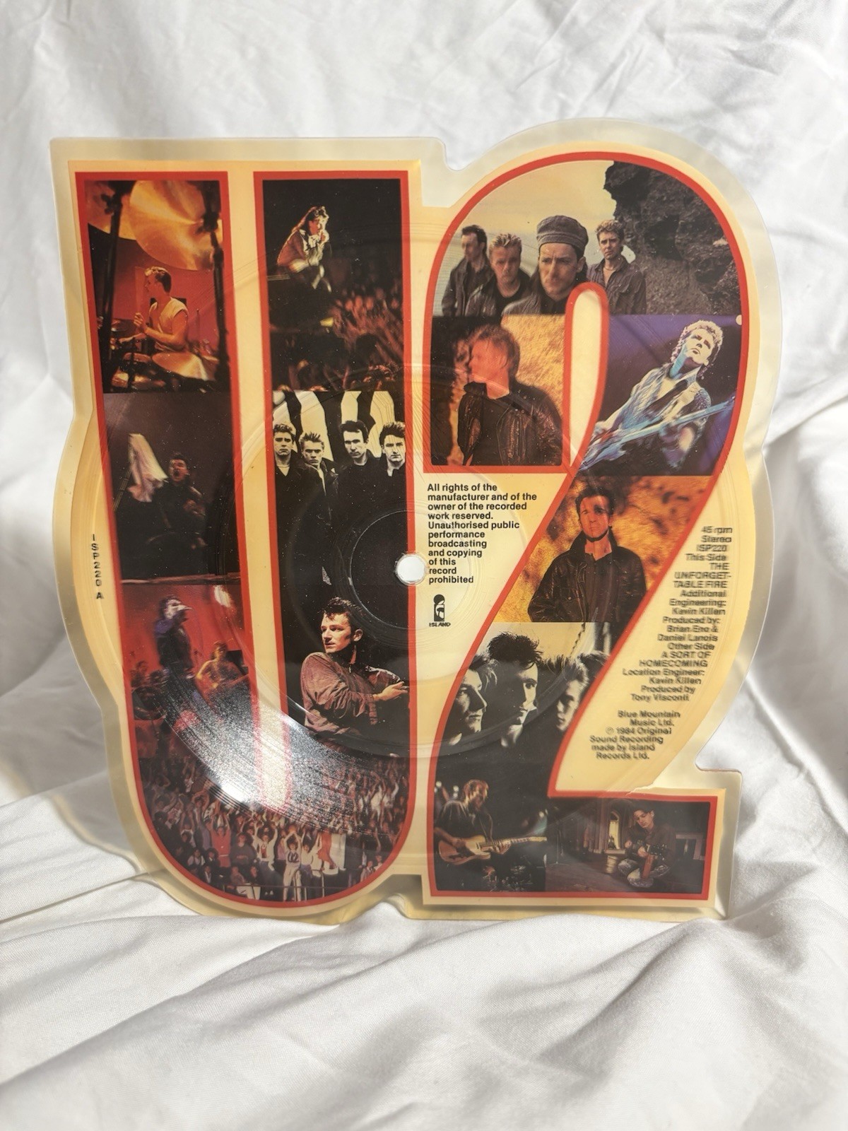 Vintage 1984, U2 Unforgetable Fire 7” picture vinyl. Super rare