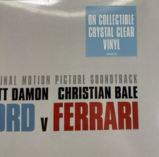 Ford v Ferrari OST *SEALED Clear Vinyl LP w/ Hype DAMAGED JACKET picture