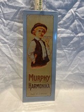 Vintage 1974Murphy Harmonica Metal Tin Sign Sanford J. Heilner Germany Music Qt picture