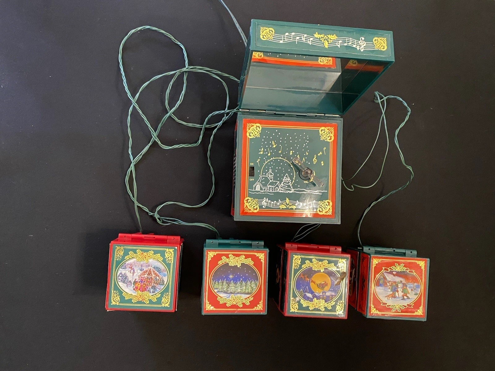 Vintage NOMA Electric Music Box Collection-Plays 16 Songs w/ Rotating Figures  
