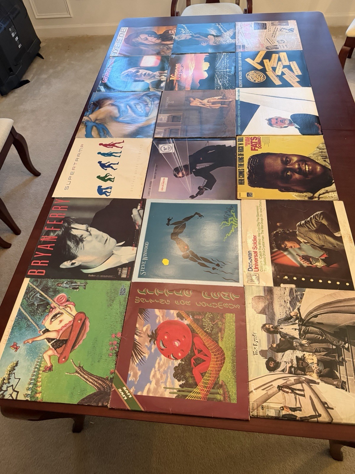 Vintage Vinyl LP Lot of 18 Rock Pop Country Supertramp Rod Stewart Winwood