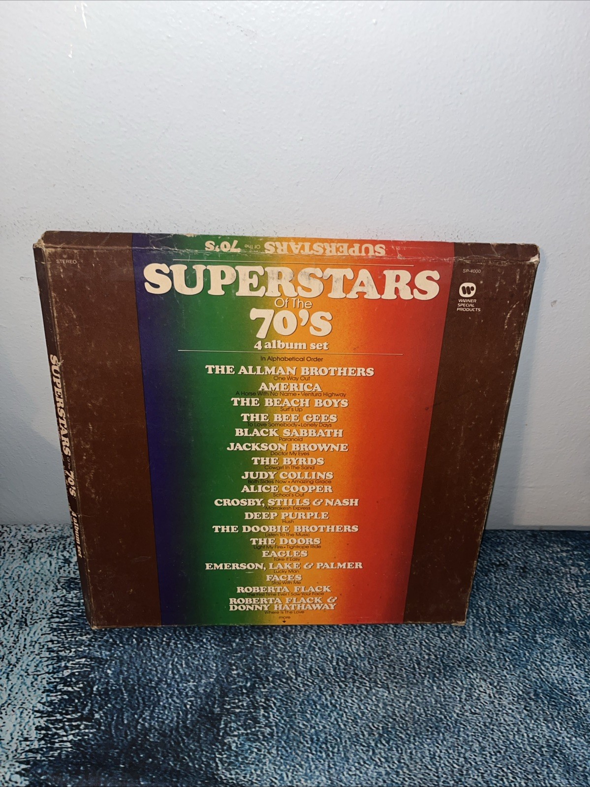 Superstars of the 70’s 4 LP Vinyl Box Set Warner SP-4000 Hendrix Zeppelin Sabbat