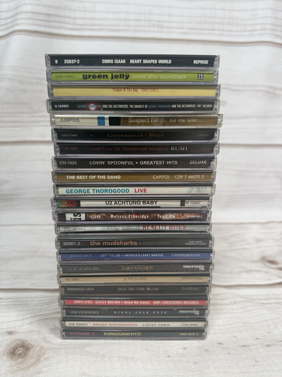 22 mixed lot of 1990s rock CDs ZZ Top Ventilators Mudsharks Thorogood GreenJelly