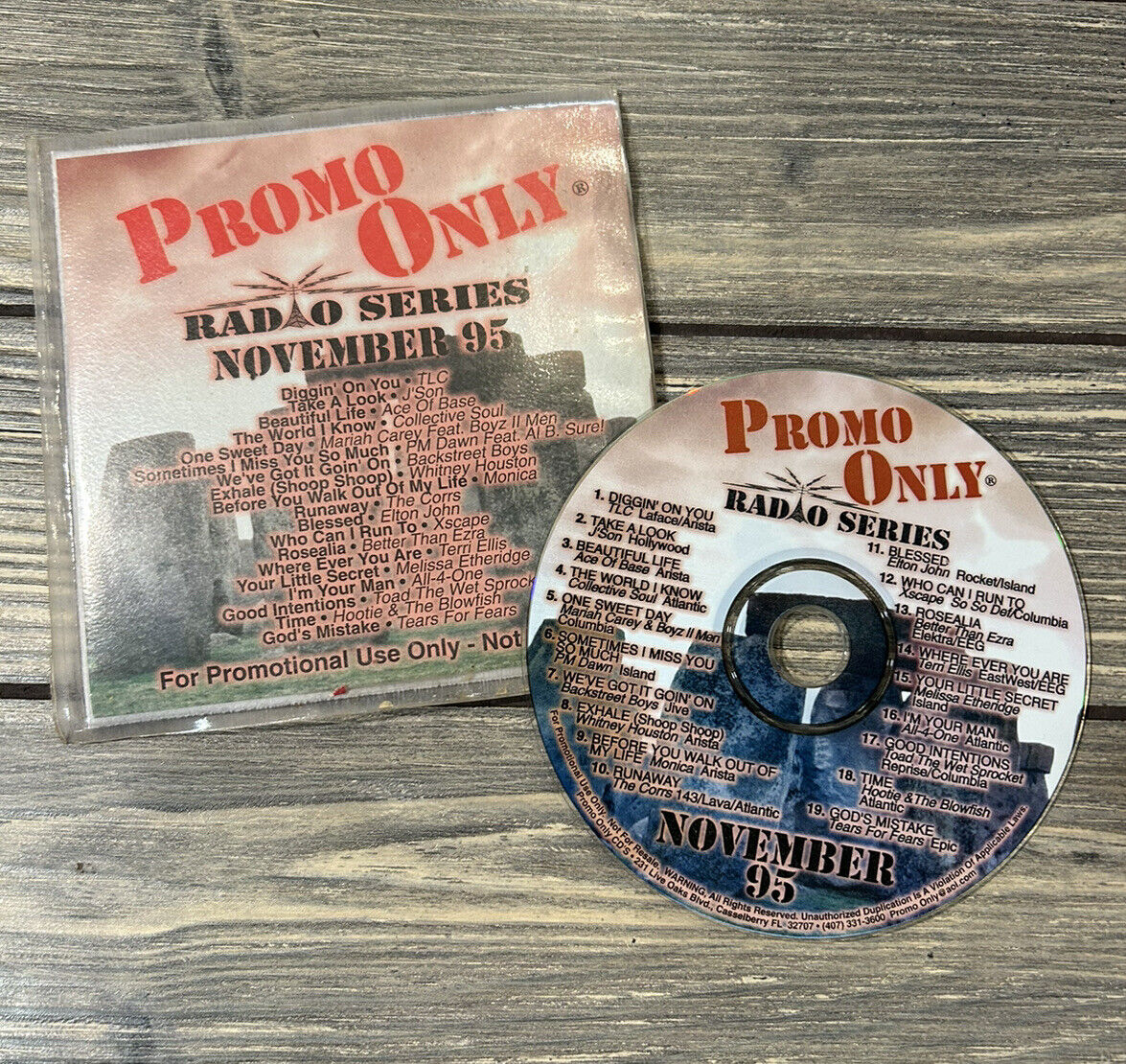 Vintage November 1995 Promo Only Radio Series CD  Promotional