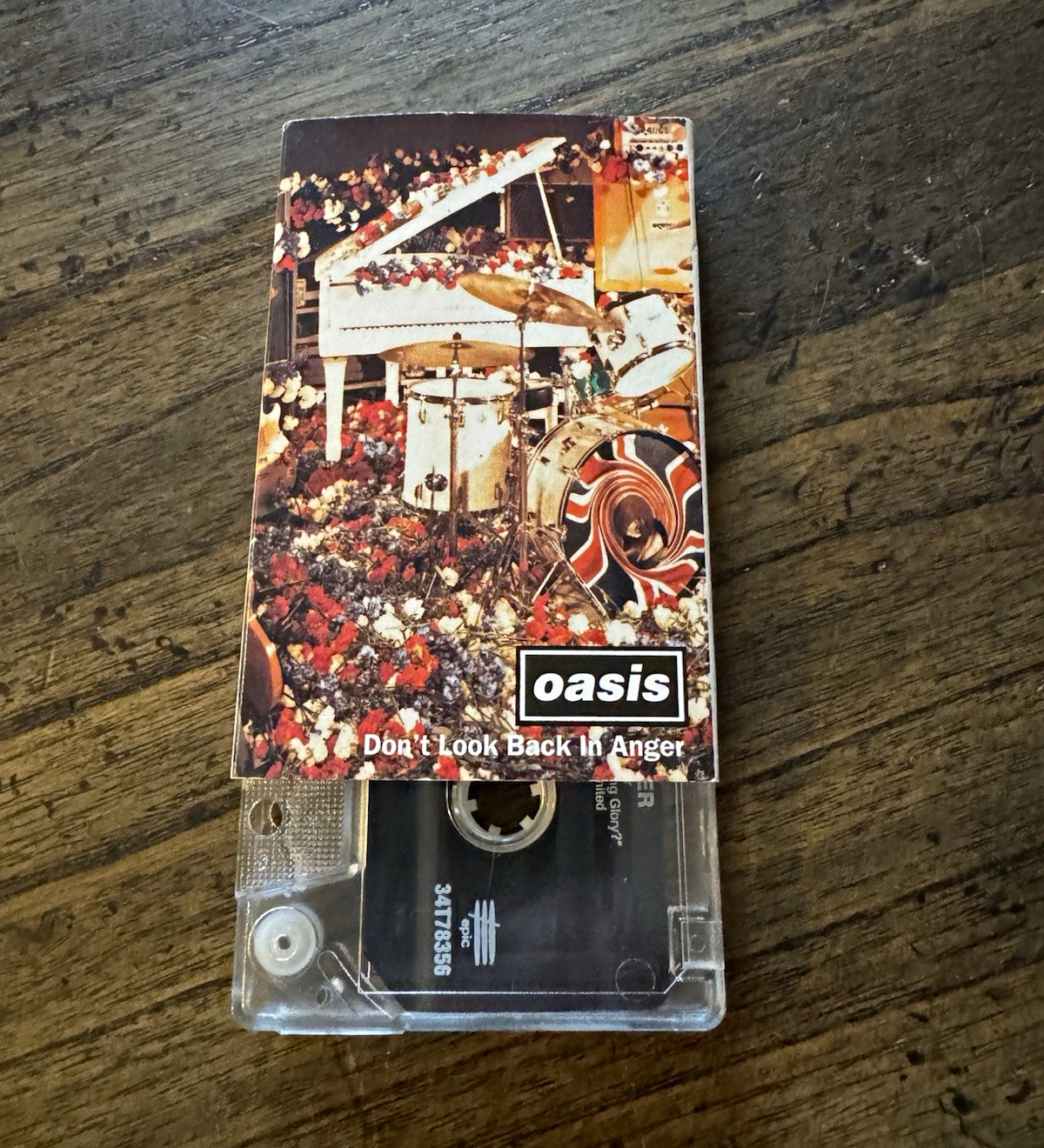 Oasis Don\'t Look Back In Anger Cassette Single 1996 Epic 78356 Clear NM