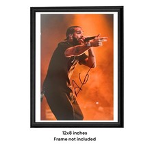 Aubrey Graham Hand Signed Drake A4 Photo HABIBI Rapper COA & PSA QO Card + PROOF picture