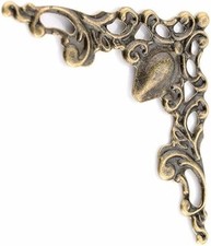 30 Pcs Metal Book Corner Protector Scrapbook Album Antique Bronze picture