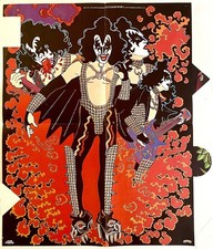 KISS GENE SIMMONS 1978 SOLO LP MURAL POSTER Part 2 ORIGINAL Aucoin INSERT ONLY picture