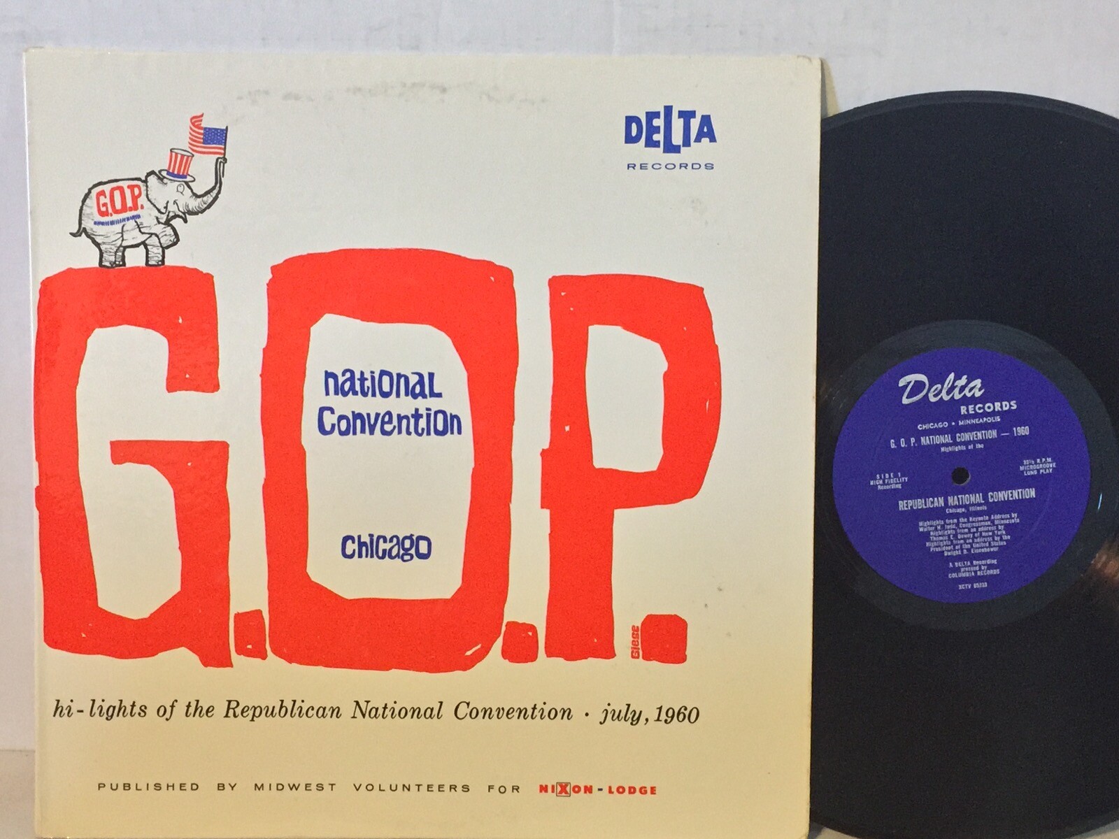 G.O.P. National Convention Chicago 1960 EX DELTA SUPREMELY RARE Republican
