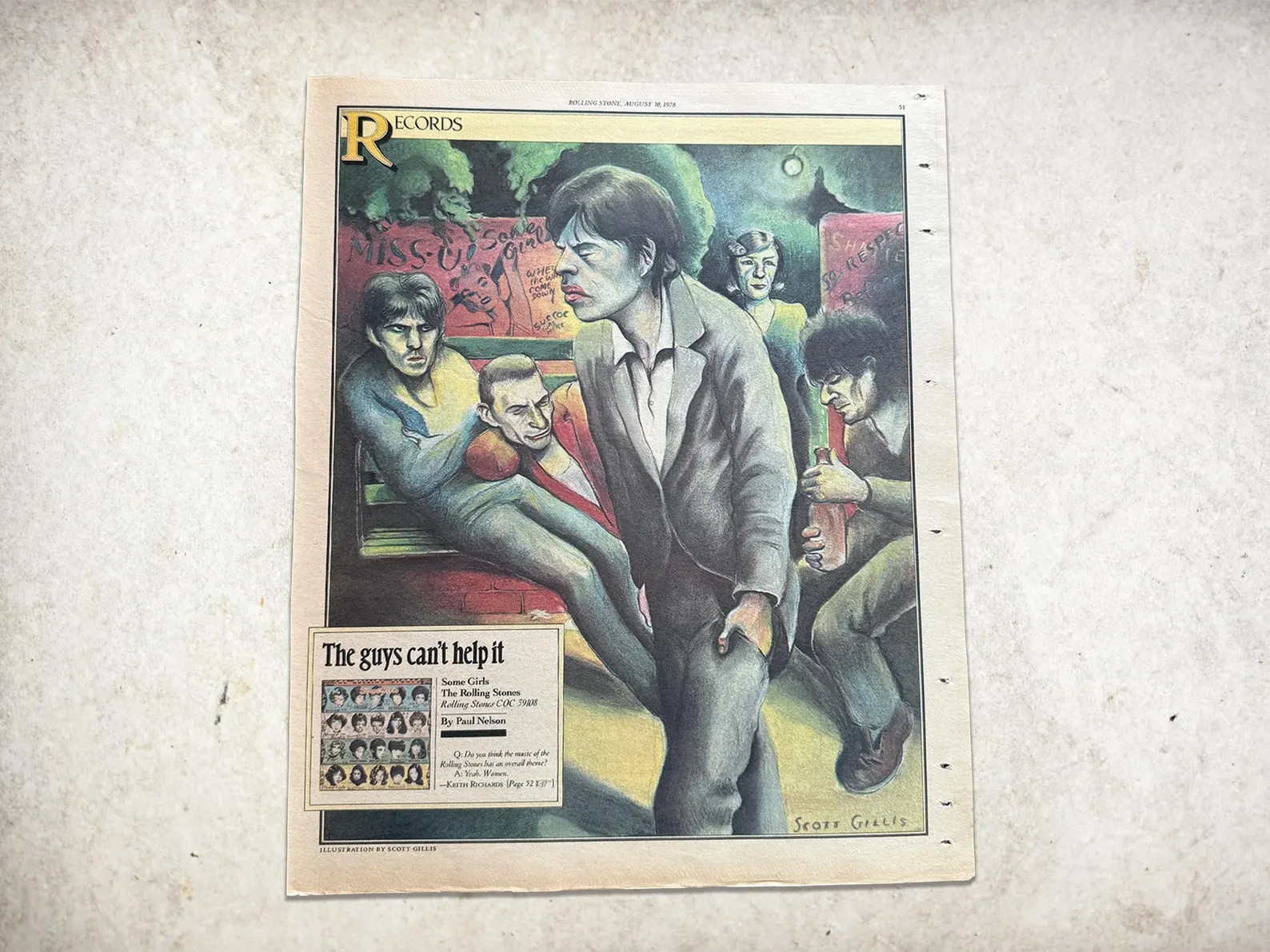 Rolling Stones Some Girls 1978 Vintage Advertisement Ephemera