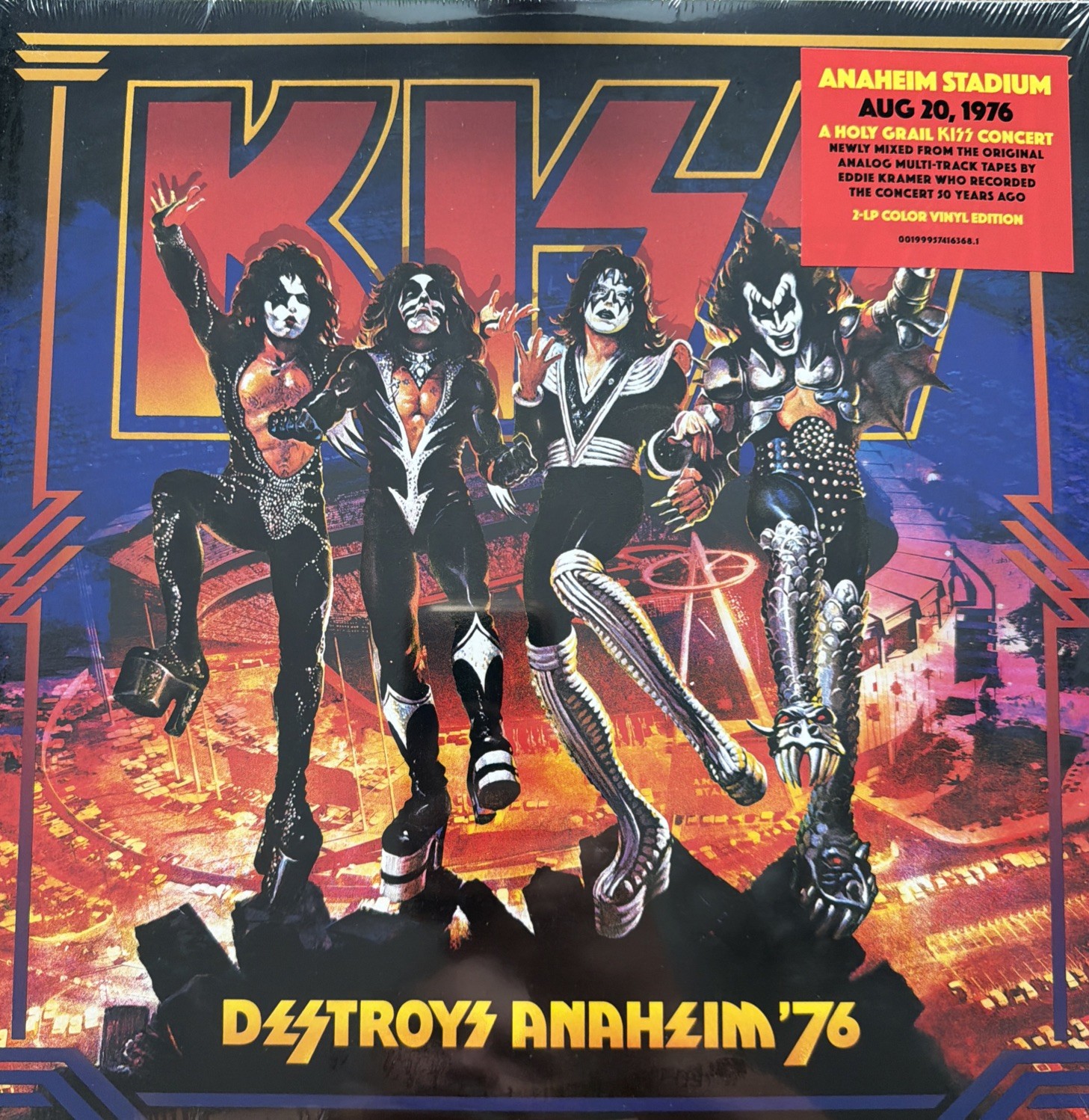 KISS - Destroys Anaheim \'76 Live (2026) 2LP Splatter Vinyl (see Pics) Sealed New