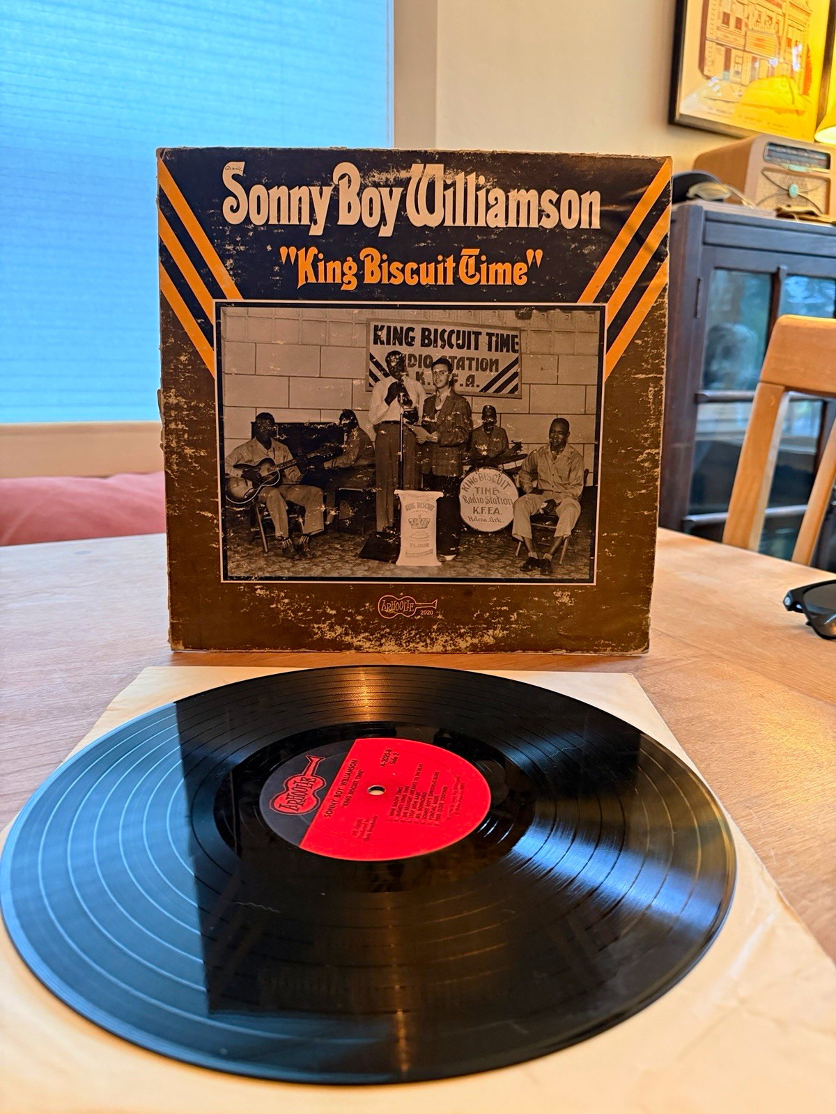 Sonny Boy Williamson King Biscuit Time LP Arhoolie 2020 Early Paste-On VG+