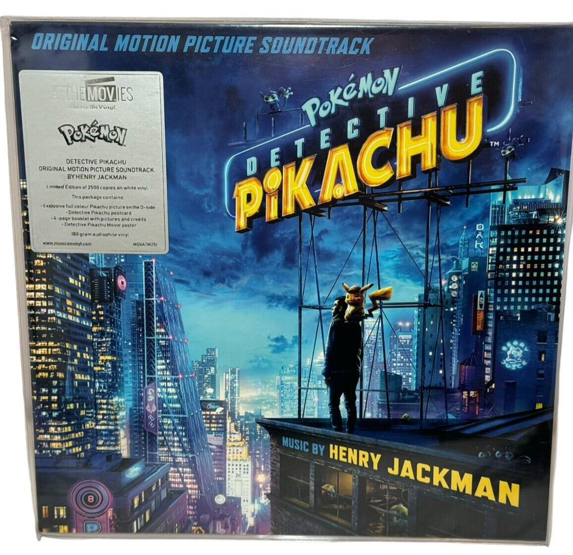Pokemon Detective Pikachu Original Soundtrack WHITE Vinyl LP Ltd Ed New Opened