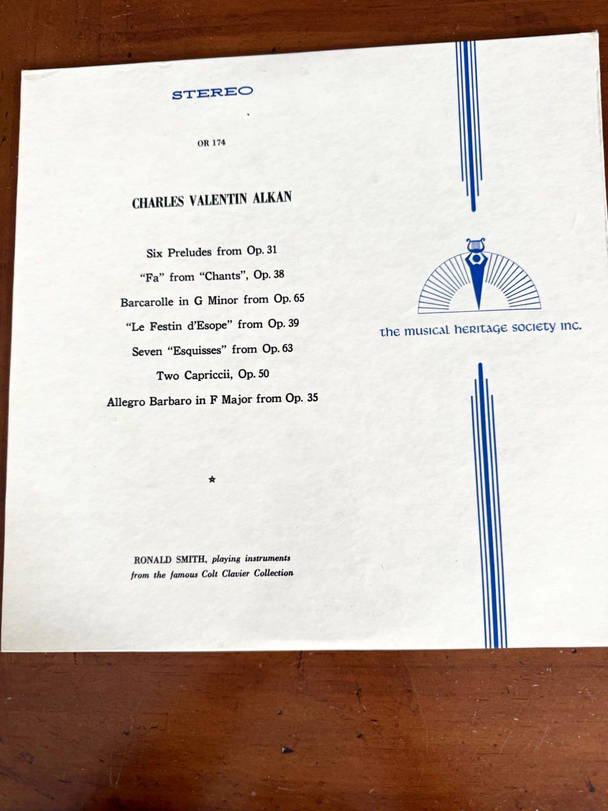 Charles Valentin Alkan Ronald Smith - OR 174 LP 12\