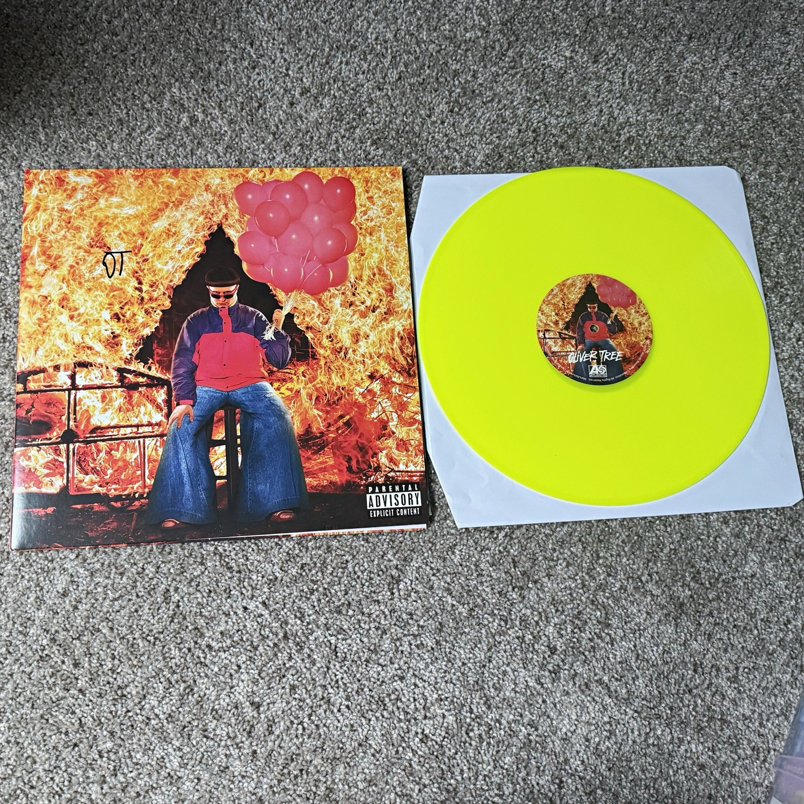 Signed Oliver Tree Ugly Is Beautiful Yellow Colored Vinyl LP 12\
