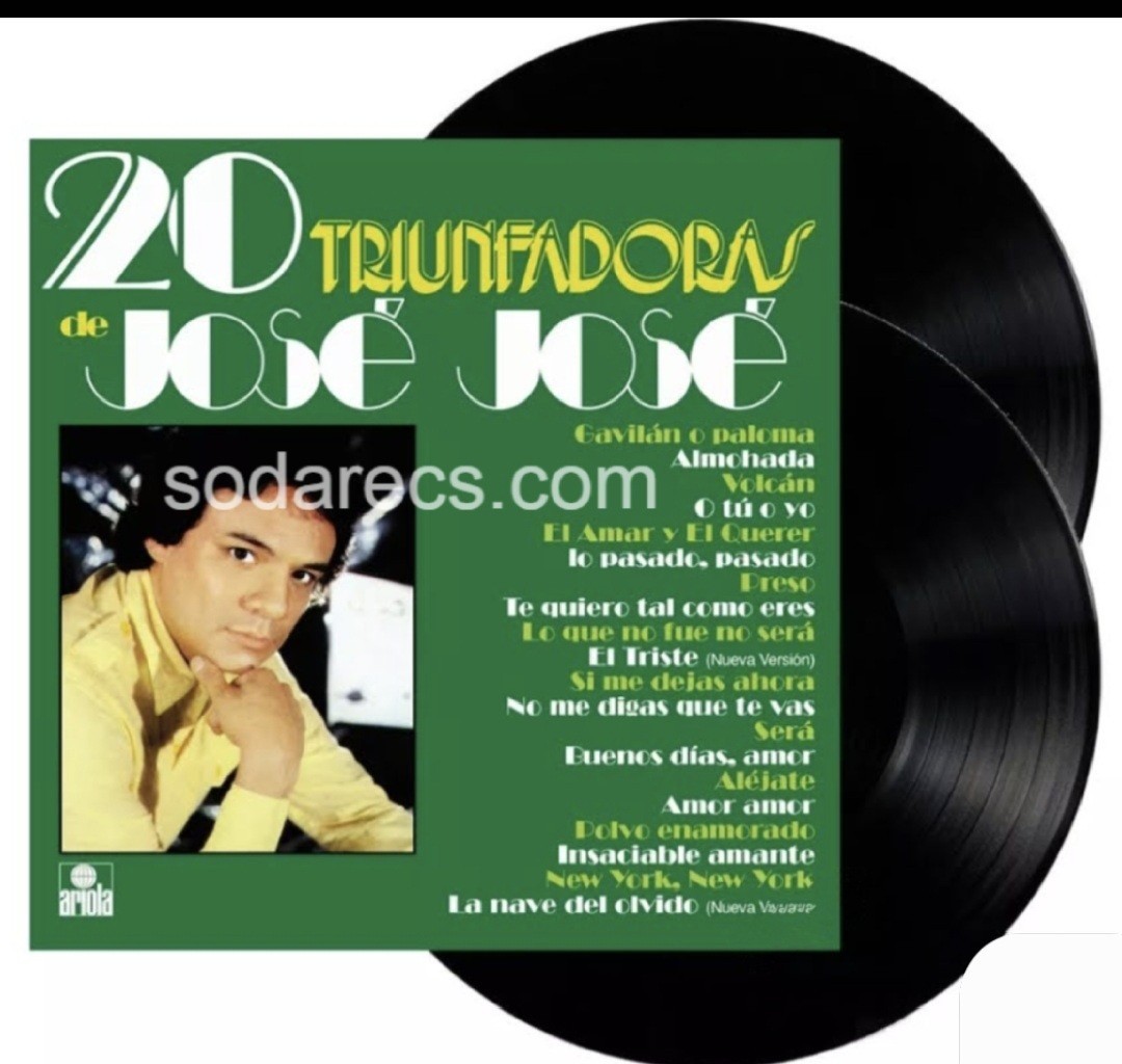 JOSE JOSE - 20 Triunfadoras -2LPs VINYL LATIN AMERICAN IMPORT FREE USA SHIPPING