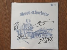 Good Charlotte Motel Du Cap Signed Autographed Ltd Edition Blue Vinyl picture