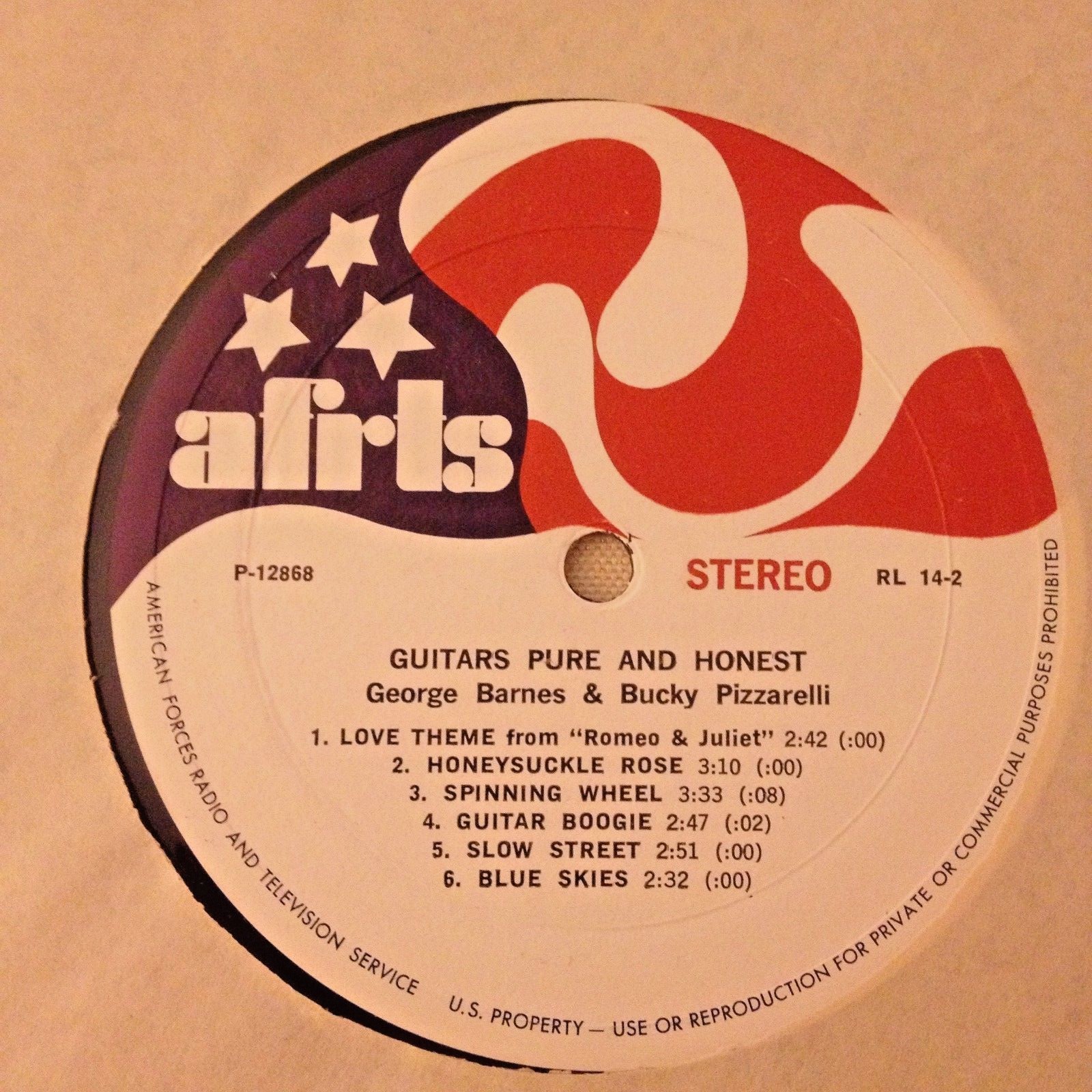 RADIO SHOW:AFN RL14-2 TONY MOTTOLA \'WARM FEELINGS & BARNES/PIZARELLI \'GUITARS\'