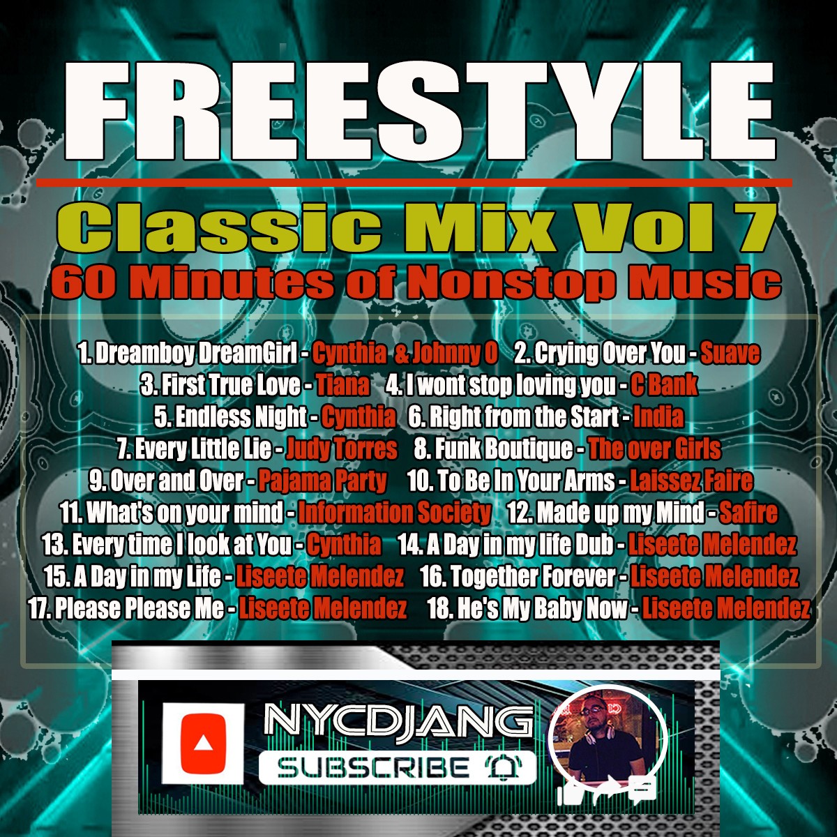 90\'s Freestyle Classic Mix Vol 7  Nonstop Mix  Various Artists