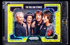 The Rolling Stones RARE BAND PORTRAIT YELLOW SCOPE REFRACTOR CARD /199 picture