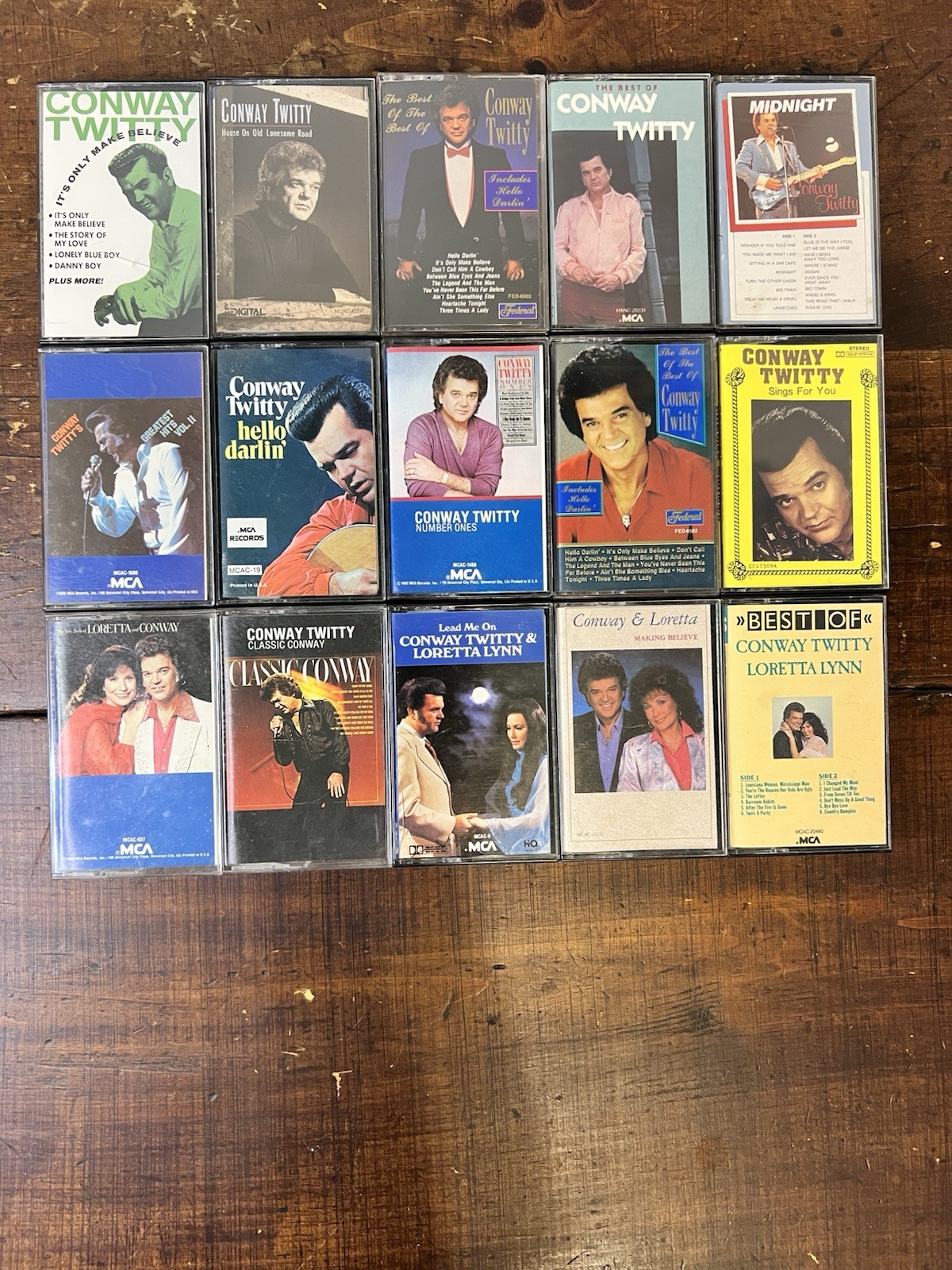 Lot Of 15 Vintage Conway Twitty Cassettes 
