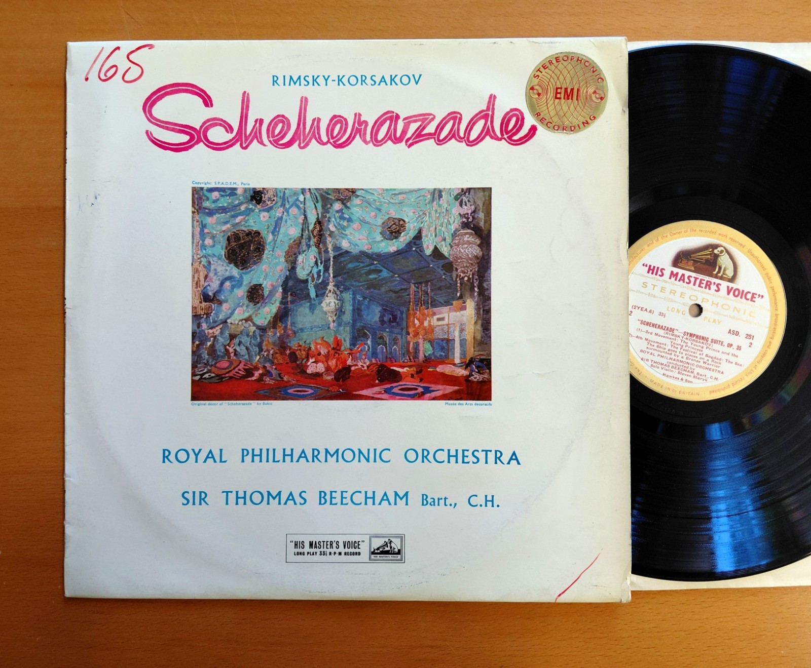 ASD 251 ED1 Rimsky-Korsakov Scheherazade Thomas Beecham HMV W/G 1st Stereo EX
