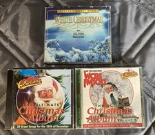 CHRISTMAS CD LOT OF 3 - 6 TOTAL CD’S WHITE CHRISTMAS, ULTIMATE CHRISTMAS ALBUMS picture
