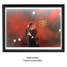 Ozzy Osbourne Hand Signed Black Sabbath Rock HUGE 16x12