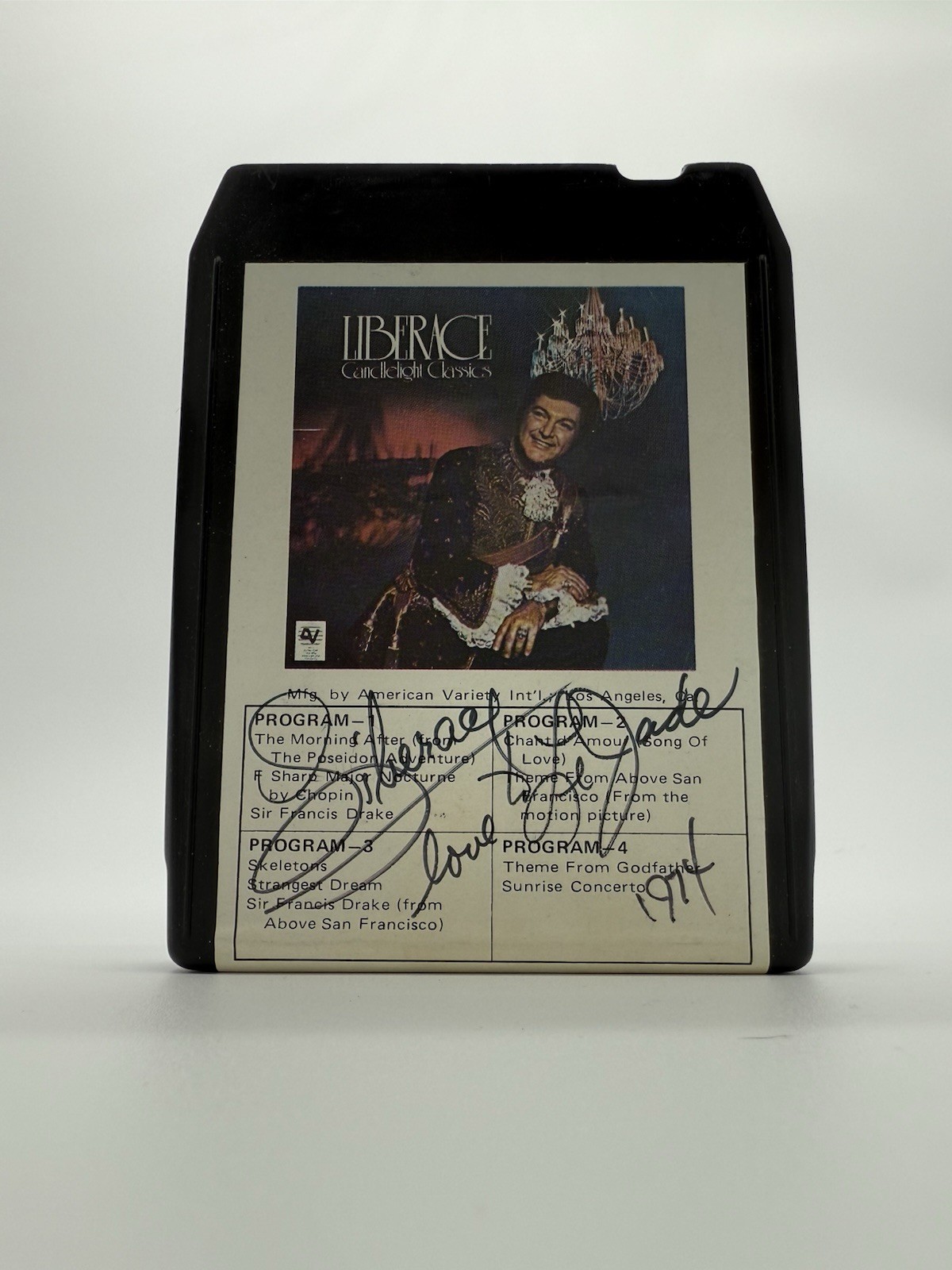 *SIGNED* Vintage 1974 Liberace - Live & Lovely 8-Track Tape