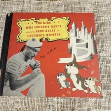 VINTAGE 1945~Columbia Records Gene Kelly THE KING WHO COULDNT DANCE 78rpm +Book picture