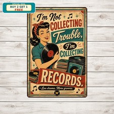 Waterproof Vinyl Record Collector Audio Music Shop Metal Tin Sign picture