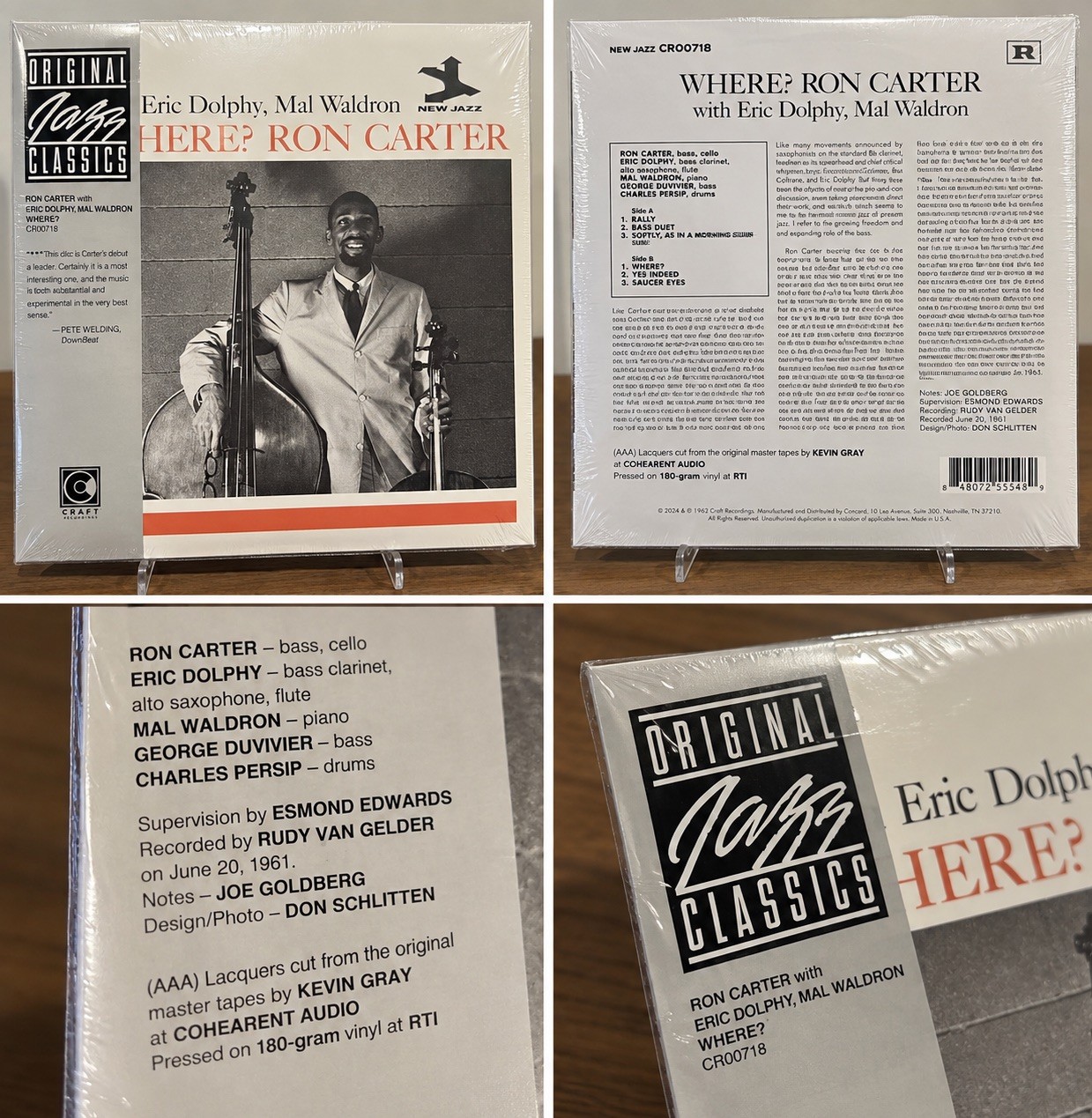 Ron Carter Where? Vinyl LP Eric Dolphy Mal Waldron OJC 180g AAA NEW SEALED