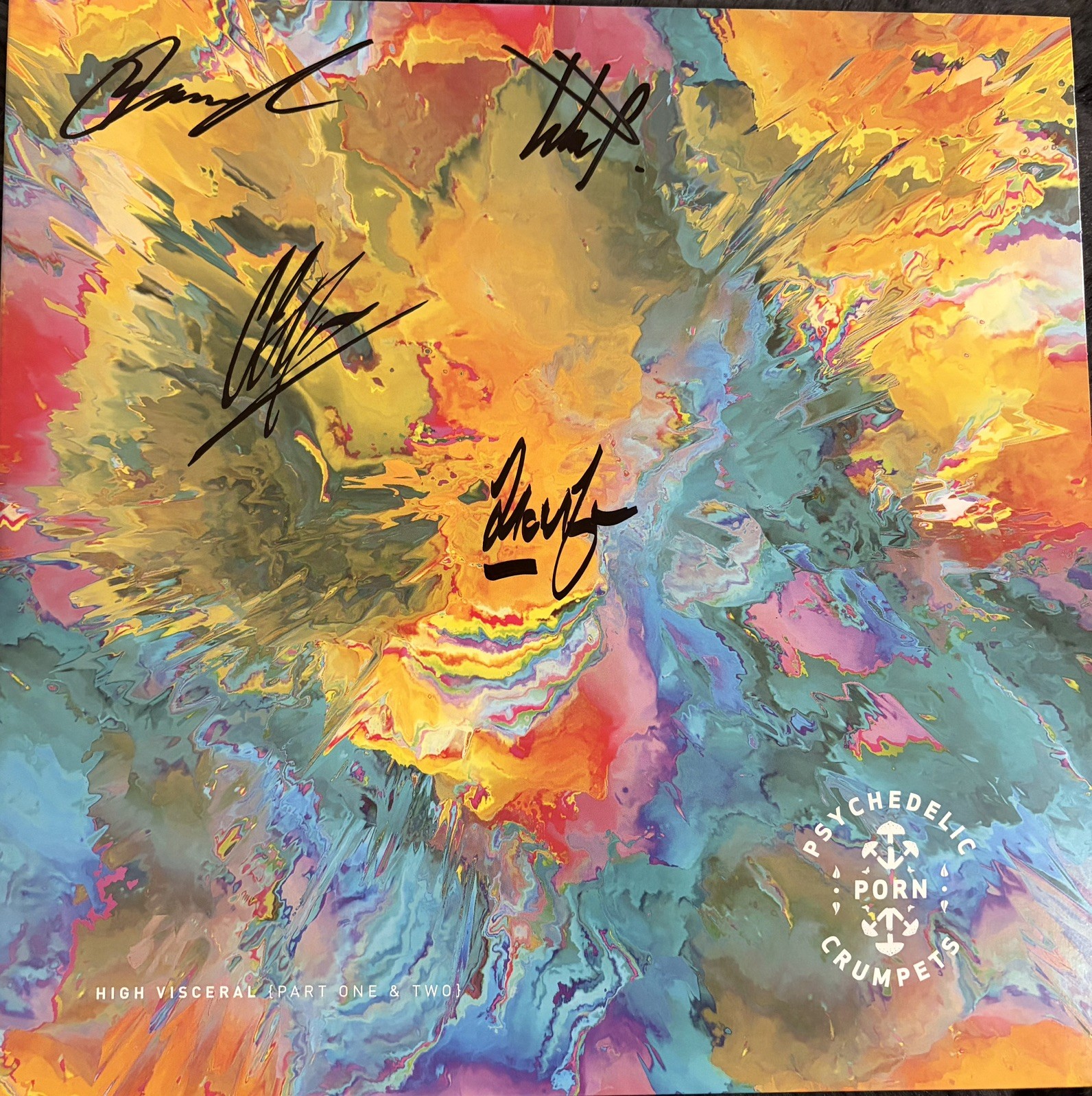 Psychedelic Porn Crumpets Signed - High Visceral Pt 1 & 2 Gatefold -brand new 
