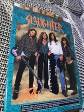 Slaughter - Peavey Amplifers GUITAR WORLD Page Advertisement 1991 picture