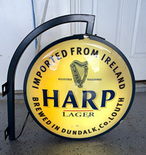 Harp Lager Imported From Ireland Hanging Lighted Beer Sign Breweriana picture
