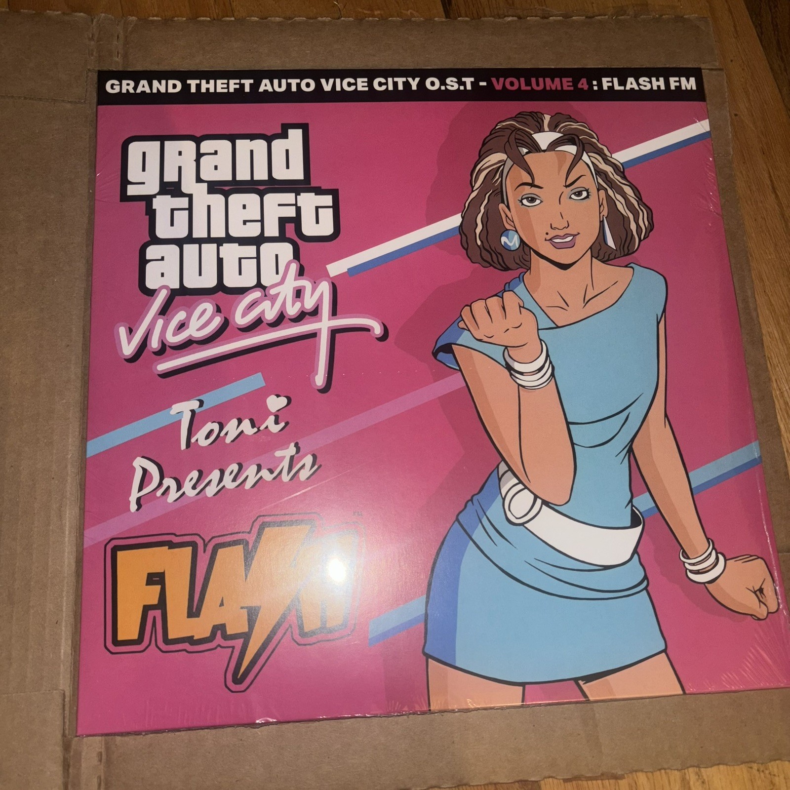 SEALED grand theft auto vice city flash fm soundtrack 2lp vinyl pink. gta vi 6