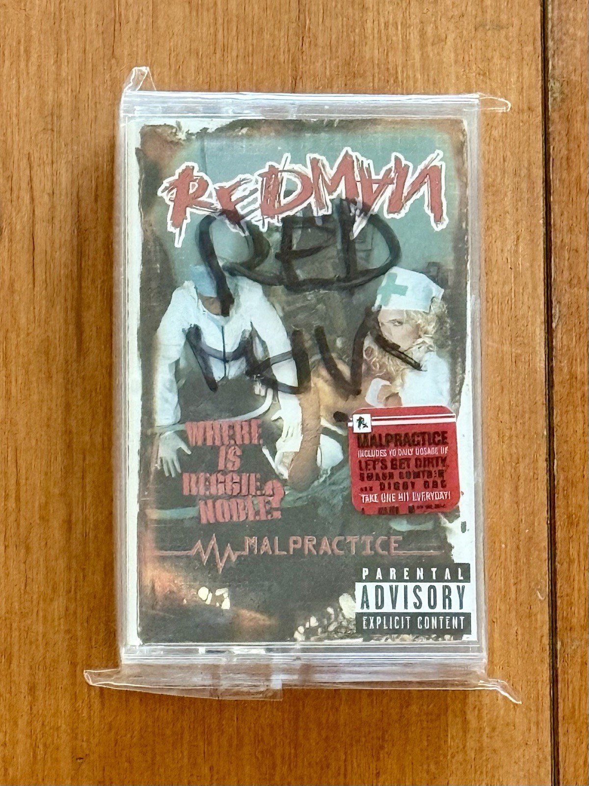 Malpractice Redman Sealed Cassette First Print Signed Wu-Tang X PSA Rewind AMG