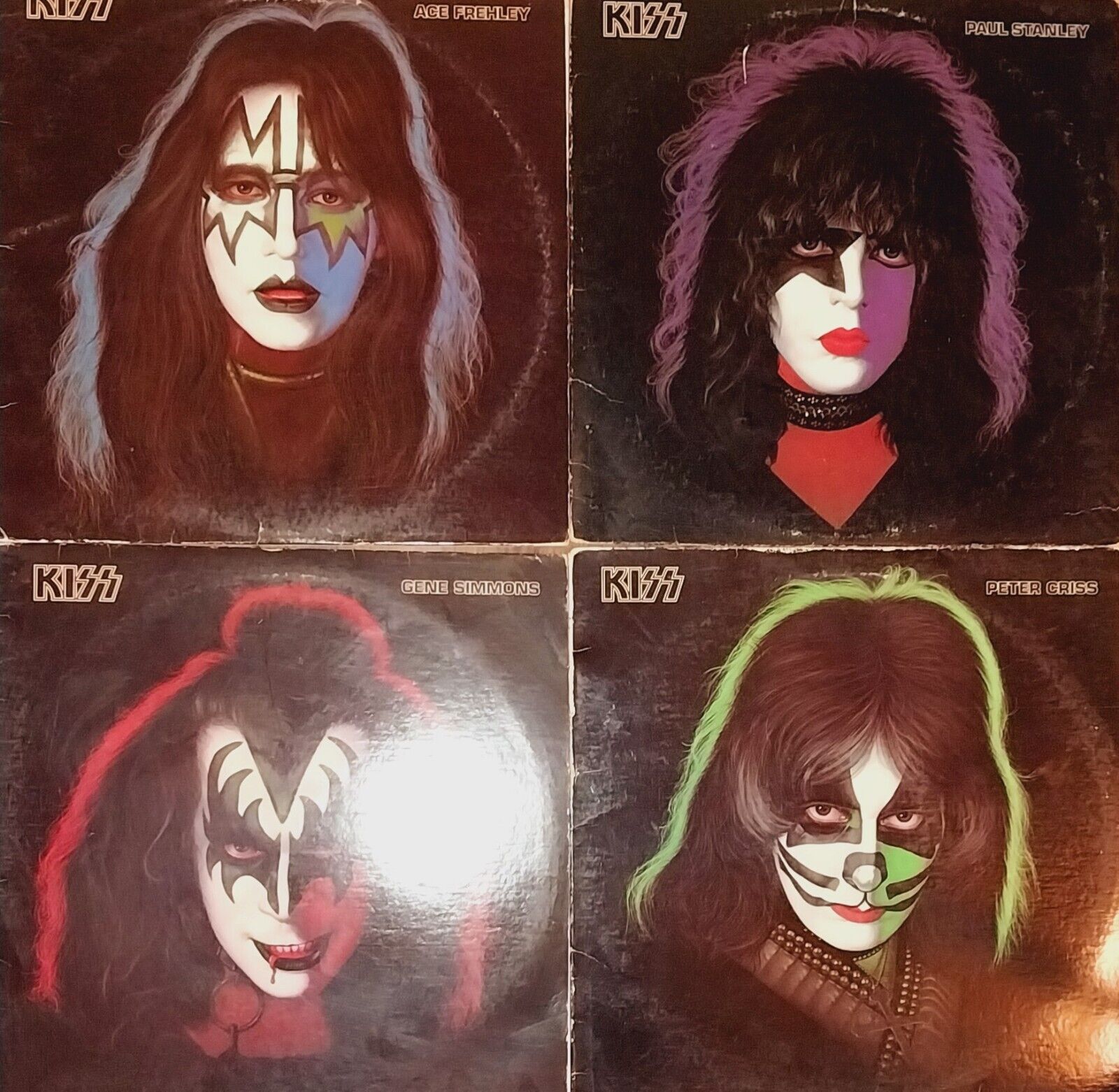 LOT OF RECORDS, KISS / ALL FOUR SOLO ALBUM No POSTERS Or INSERTS / SEE BELOW