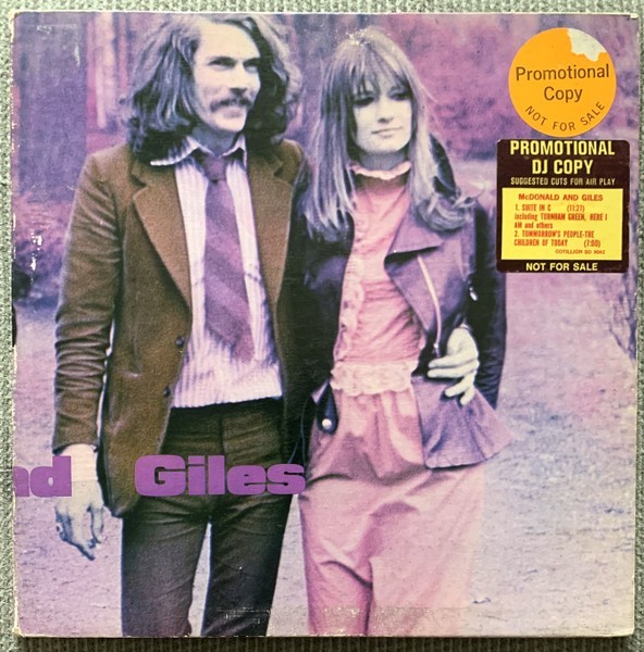 McDonald And Giles-S/T LP Cotillion SD 9042 Promo WLP 1971 Prog Rock Vinyl VG+