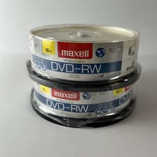 Lot of 2 Maxell Maxdata DVD-RW 4.7GB 120min 2x Spindle (30 Discs)  NOS Open PK picture