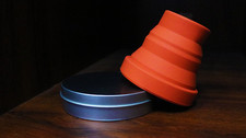 Harmonica 2 Chop Cup Red (Silicon) by Leo Smetsers - Trick picture