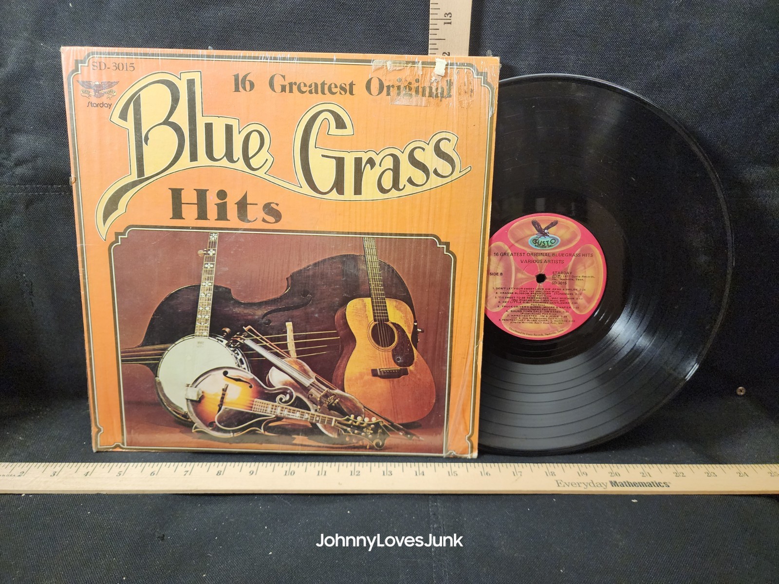 16 Original Bluegrass Hits Compilation 33 LP Record Album Tested Plays