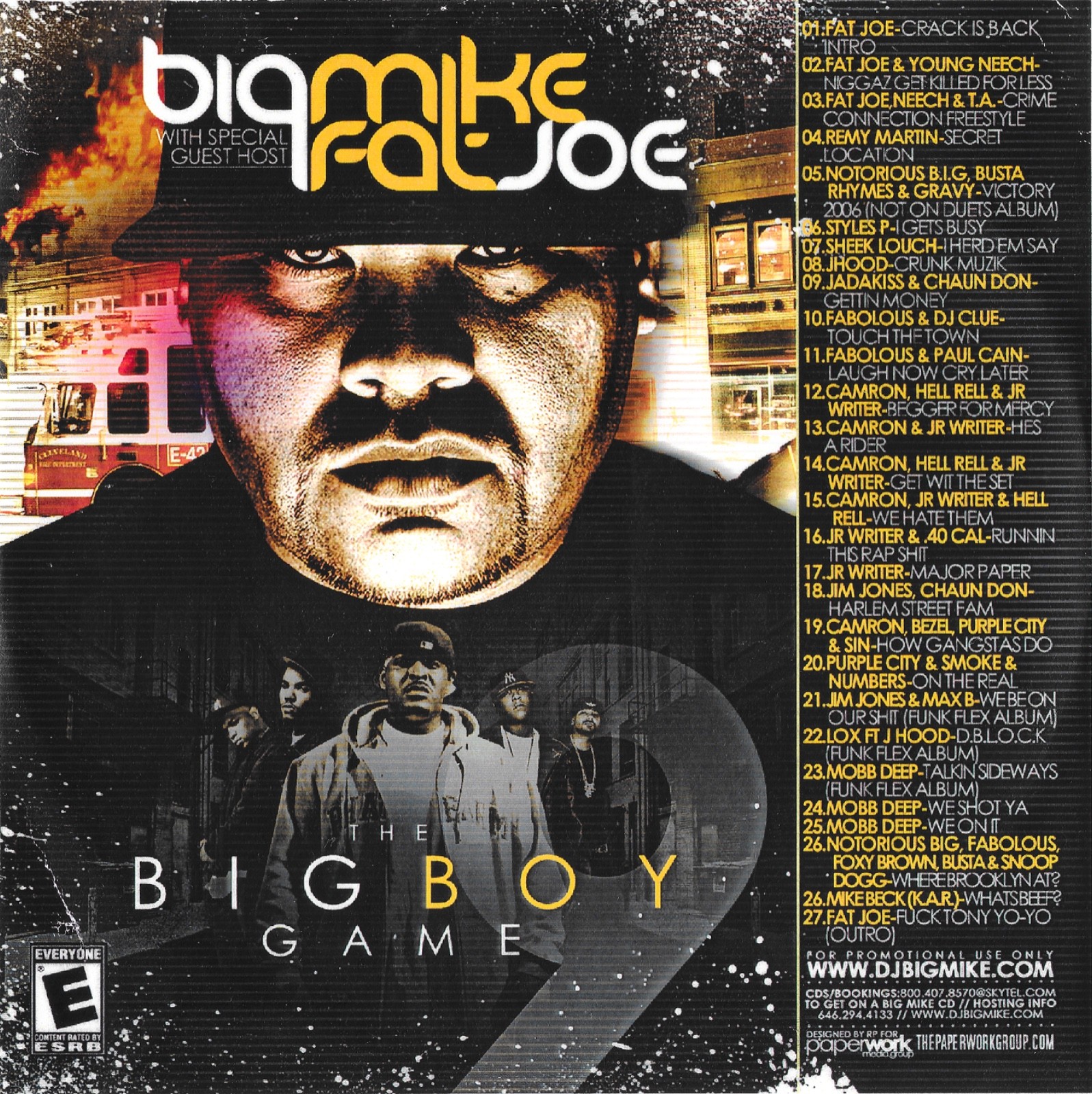 DJ BIG MIKE THE BIG BOY GAME 9 NYC 2005 HIP HOP MIXTAPE MIX CD