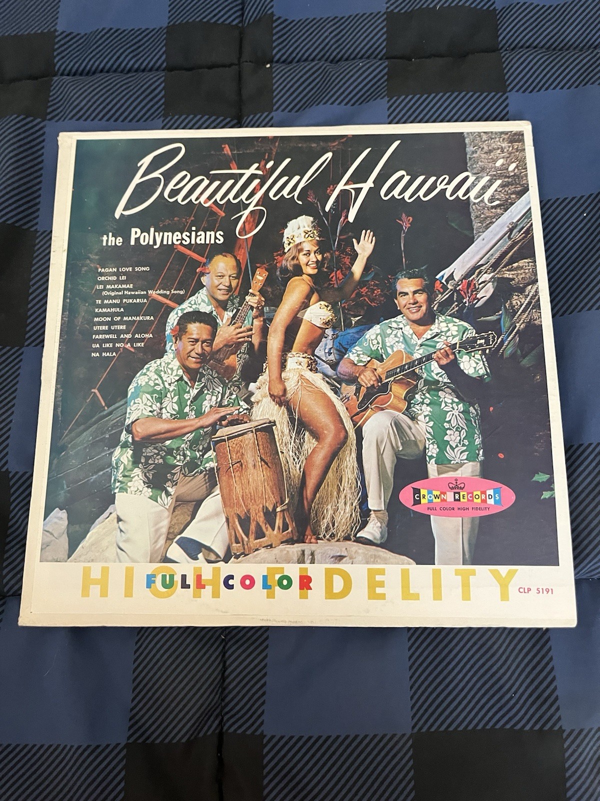The Polynesians - Beautiful Hawaii - 1960 Crown Records - Vinyl LP Album- VG/EX